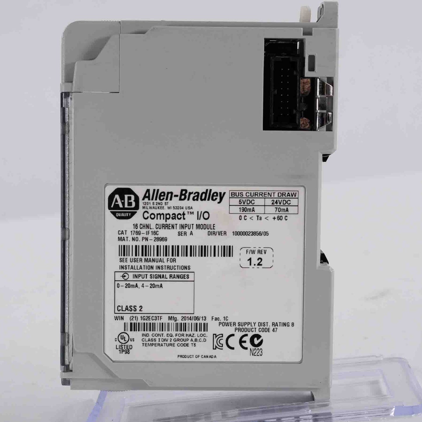 Allen Bradley 1769-IF16C /A CompactLogix 16-Pt Analog Input Module 1769IF16