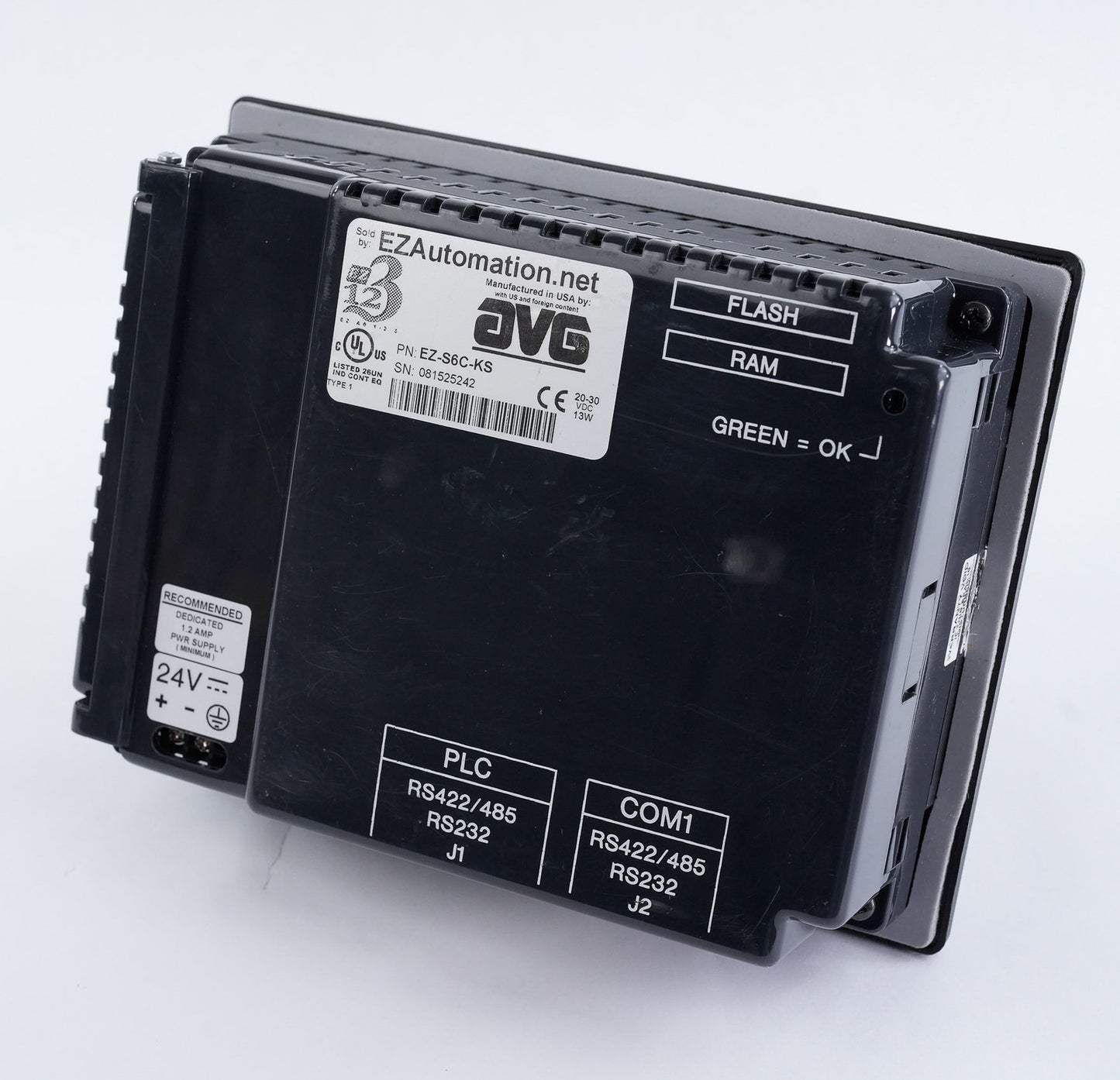 Automation Direct EZ-S6C-KS EZ Series 6" HMI Color Display Panel EZS6CKS