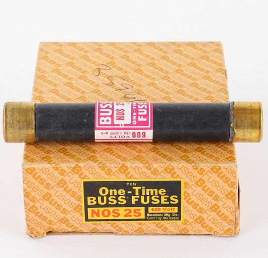 Bussmann Buss NOS 25 One-time Fuse 25A 600V - Open Box