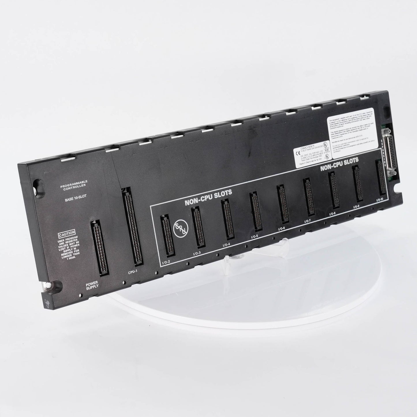 GE FANUC IC693CHS391K Series 90-30 PLC 10-Slot Modular Expansion Base