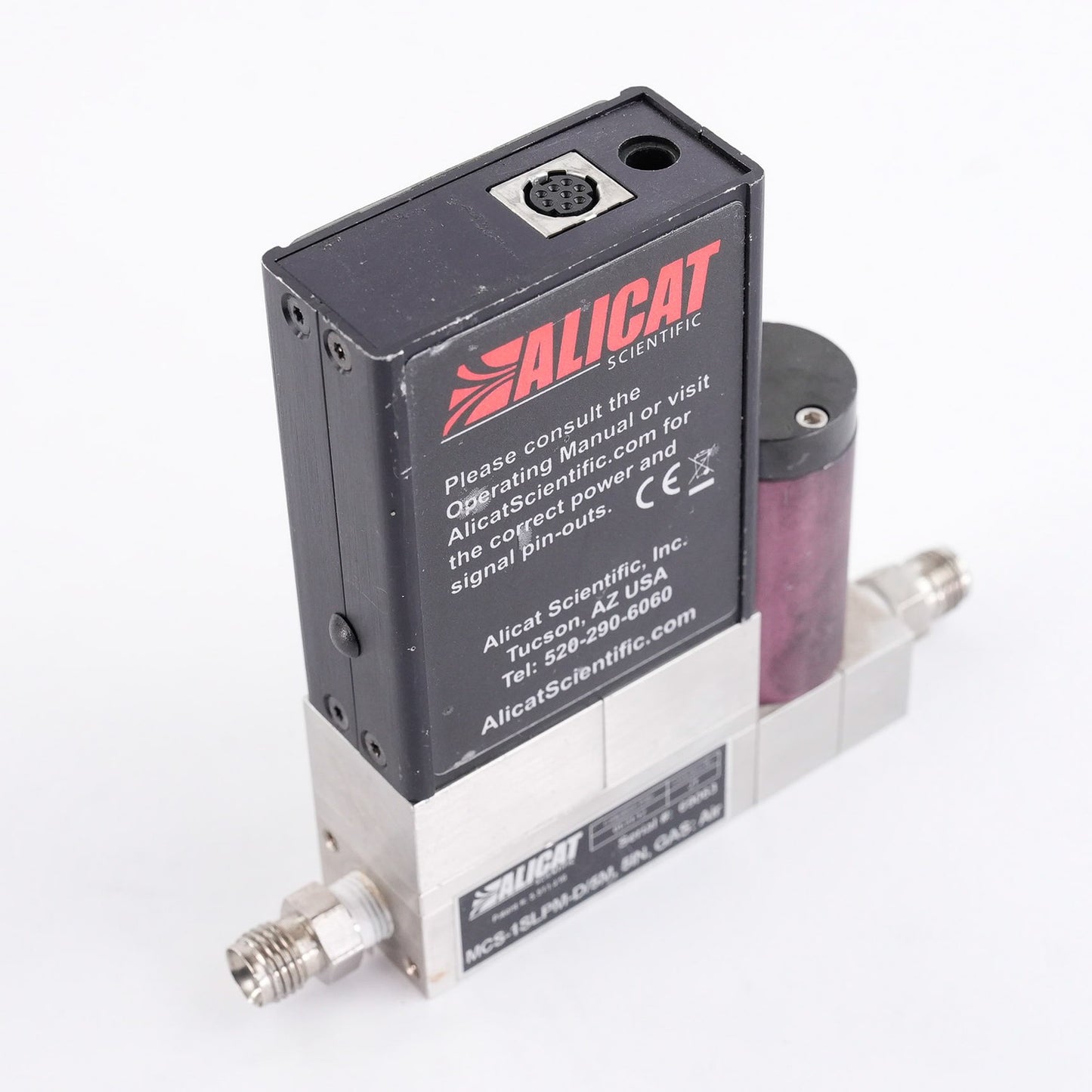 Alicat Scientific MCS-1SLPM-D/5M Mass Flow Controller 5" w/ Display MCS1SLPMD5M