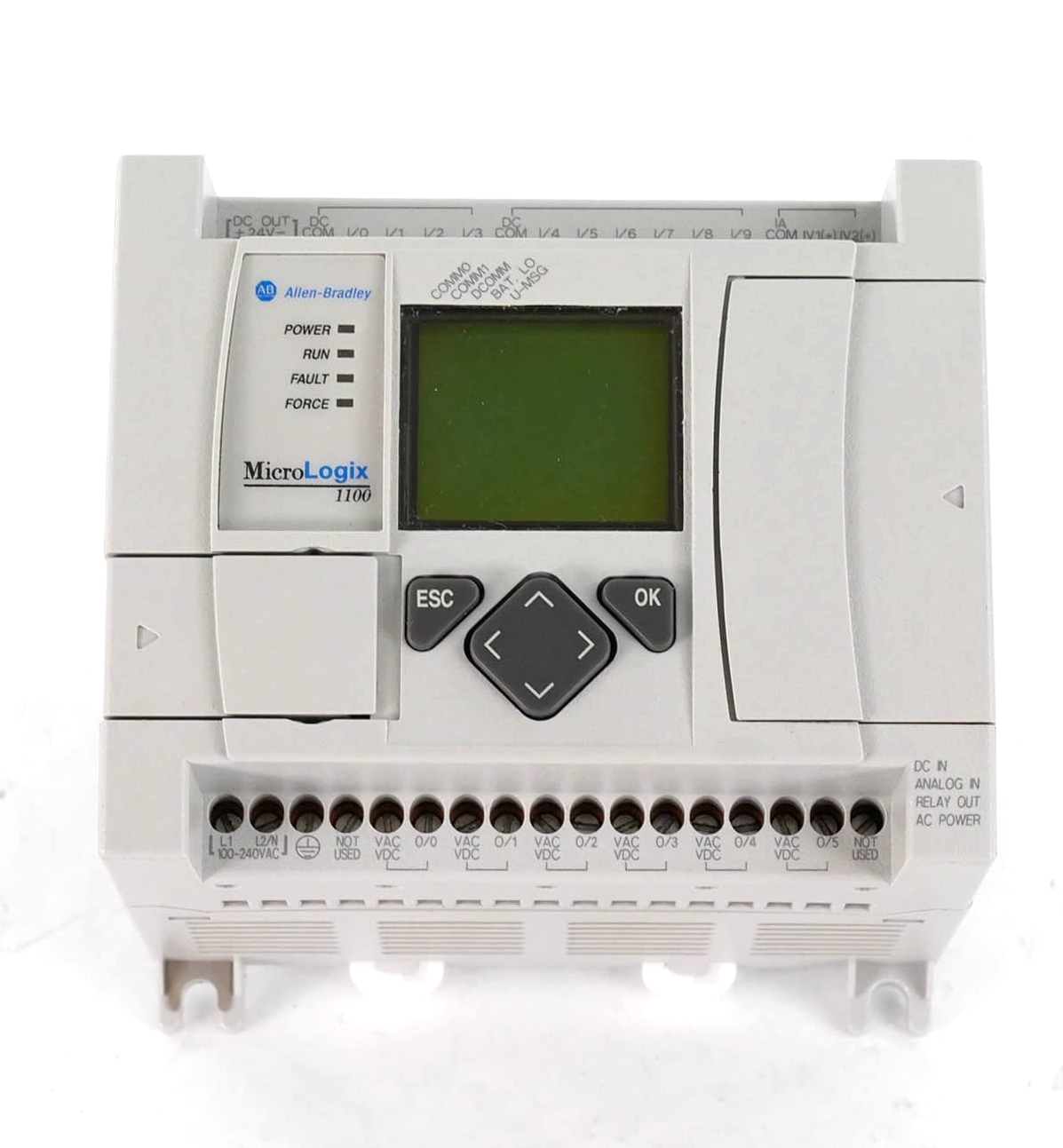 Allen Bradley 1763-L16BWA Ser B MicroLogix 1100 PLC 120/240VAC Controller