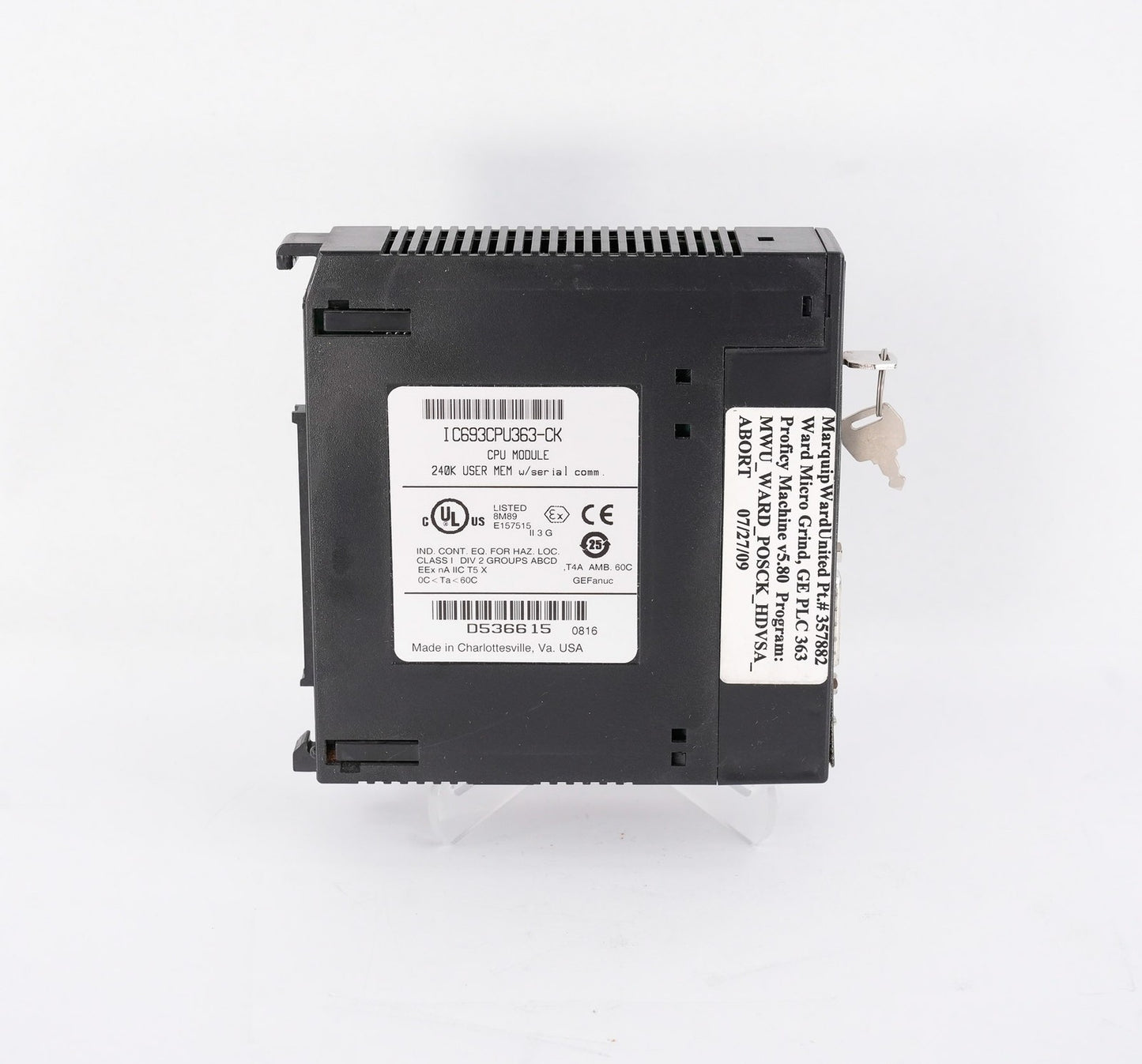 GE FANUC IC693CPU363-CK CPU Module 240K User Mem w/ Serial Comm. IC693CPU363CK