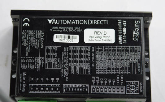 AutomationDirect STP-DRV-6575 / STPDRV6575 SureStep Microstepping Stepper Drive