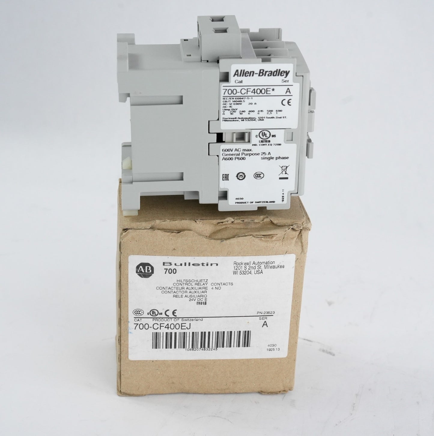 Allen Bradley 700-CF400EJ /A Bulletin 700 Relay 700-CF400E* - Open Box