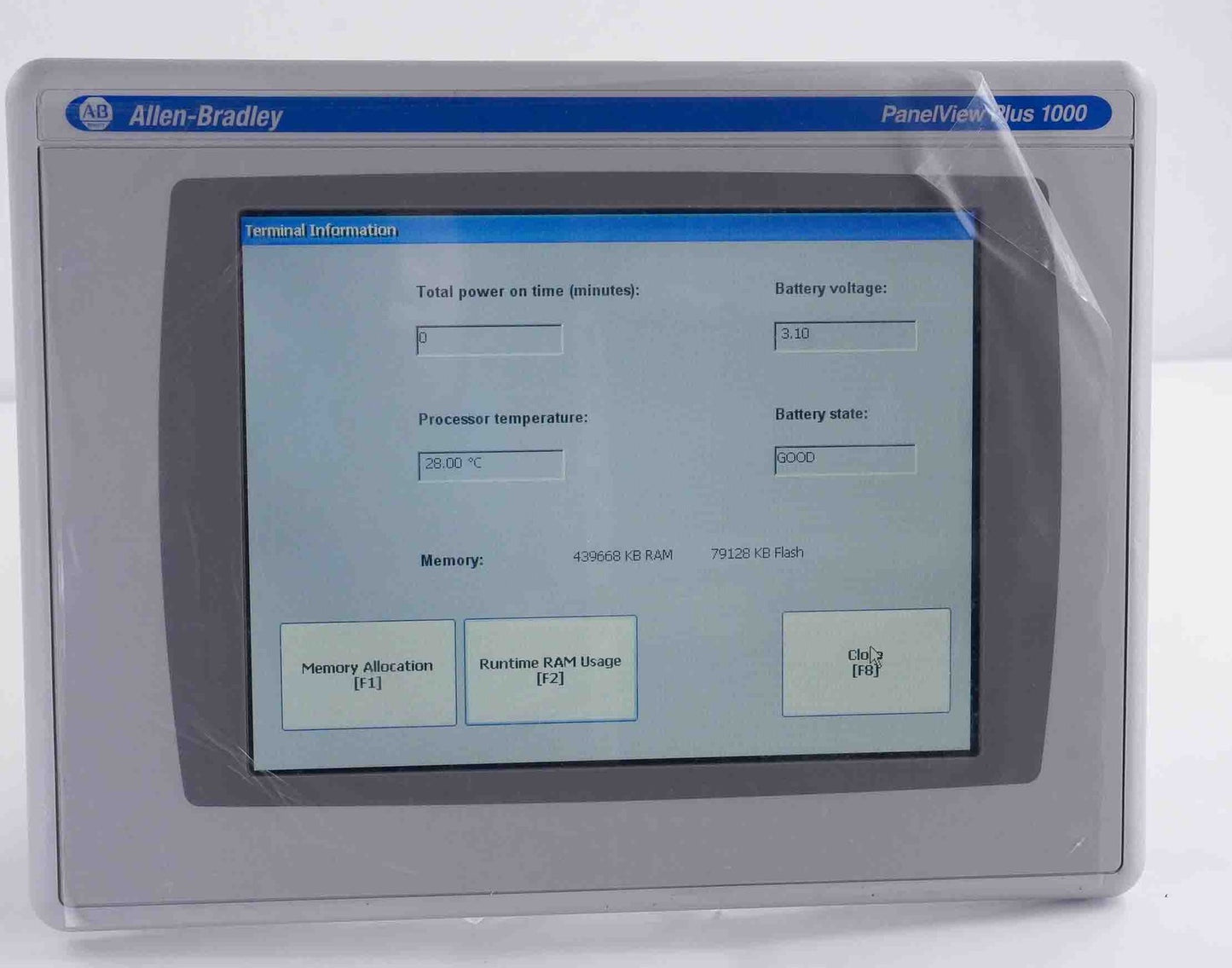 Allen Bradley 2711P-T10C4D9 /A PanelView Plus 1000 Color Touch + RP9D /B Logic