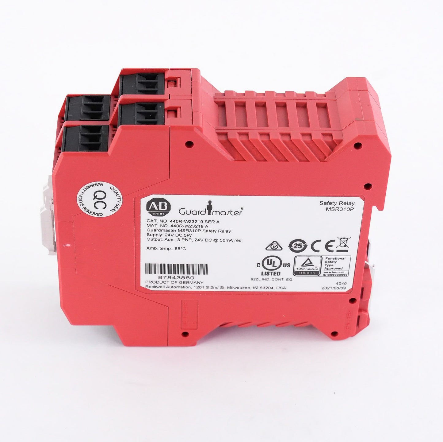 Allen Bradley 440R-W23219 Guardmaster MSR310P Safety Relay Without Original Box