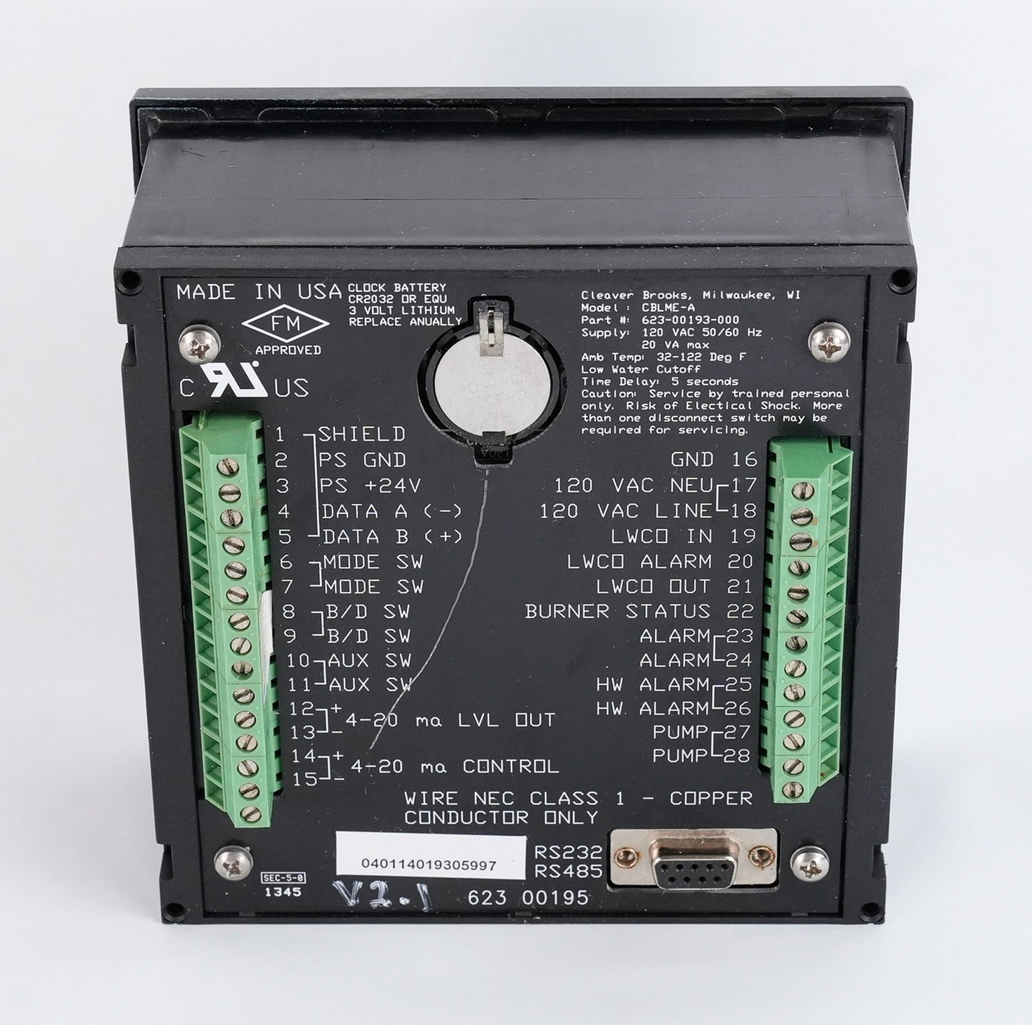Cleaver Brooks CBLME-A 623-00193-000 V2.0 Level Master Expansion Module