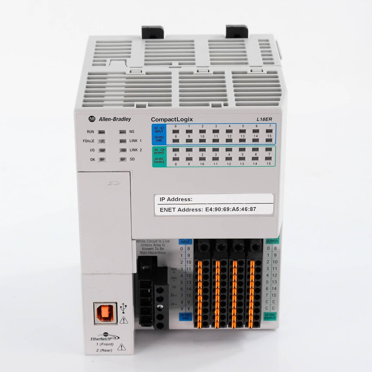 Allen Bradley 1769-L18ER-BB1B /A CompactLogix 5370 L1 Controller 24VDC Ser A