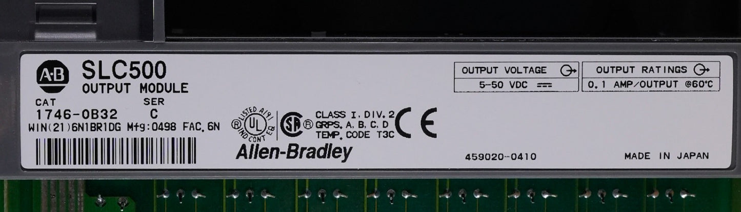 Allen Bradley 1746-OB32 /C SLC 500 Output Module 1746OB32 - Open Box