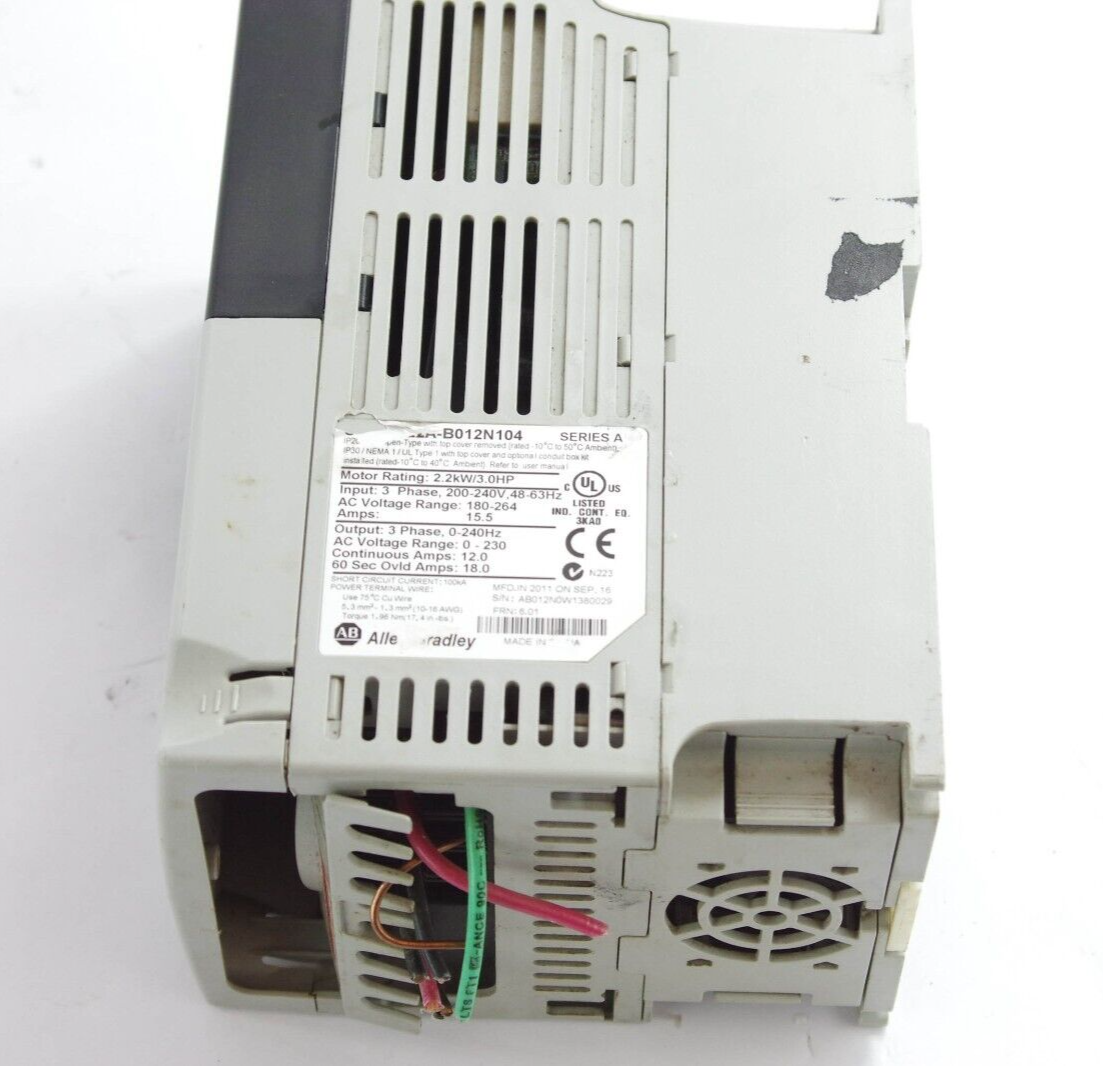 Allen Bradley 22A-B012N104 / 22AB012N104  PowerFlex 4 AC Drive 2.2kW/3.0HP 15.5A