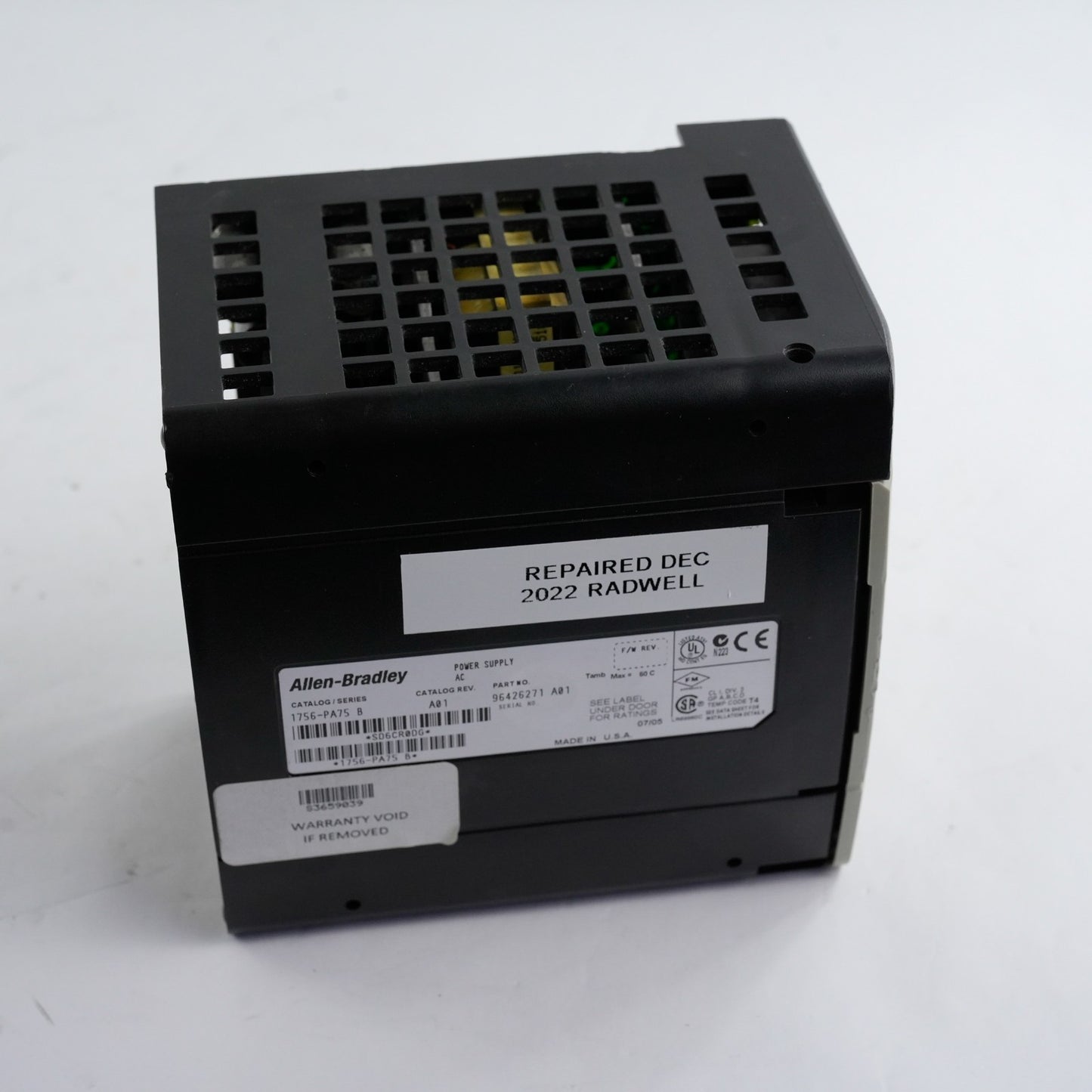 Allen Bradley 1756-PA75 /B Controllogix AC Power Supply 1756PA75
