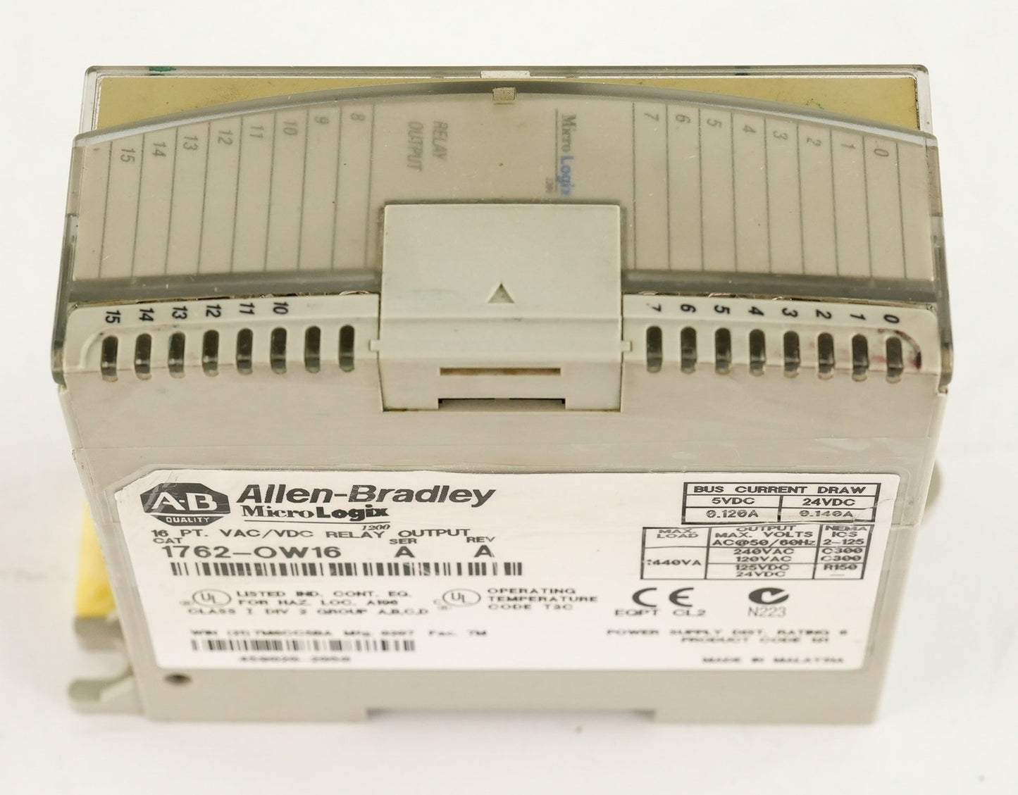 Allen Bradley 1762-OW16 /A MicroLogix 16-Point Relay Output Module 1762OW16
