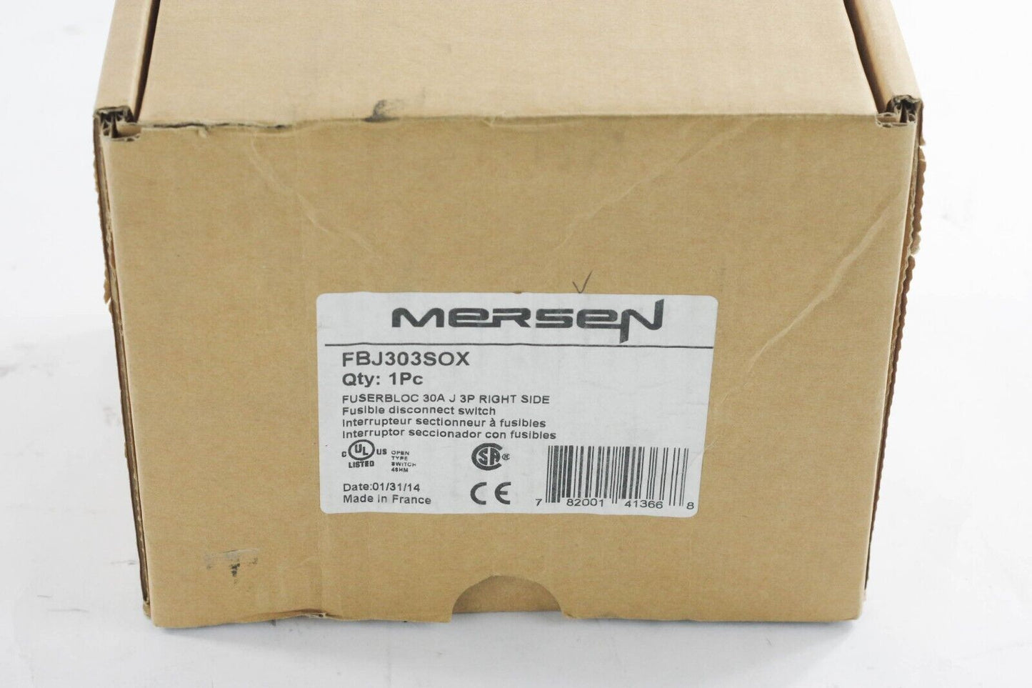 MERSEN FERRAZ SHAWMUT FBJ303SOX UL 98 FUSED SWITCH 782001413668