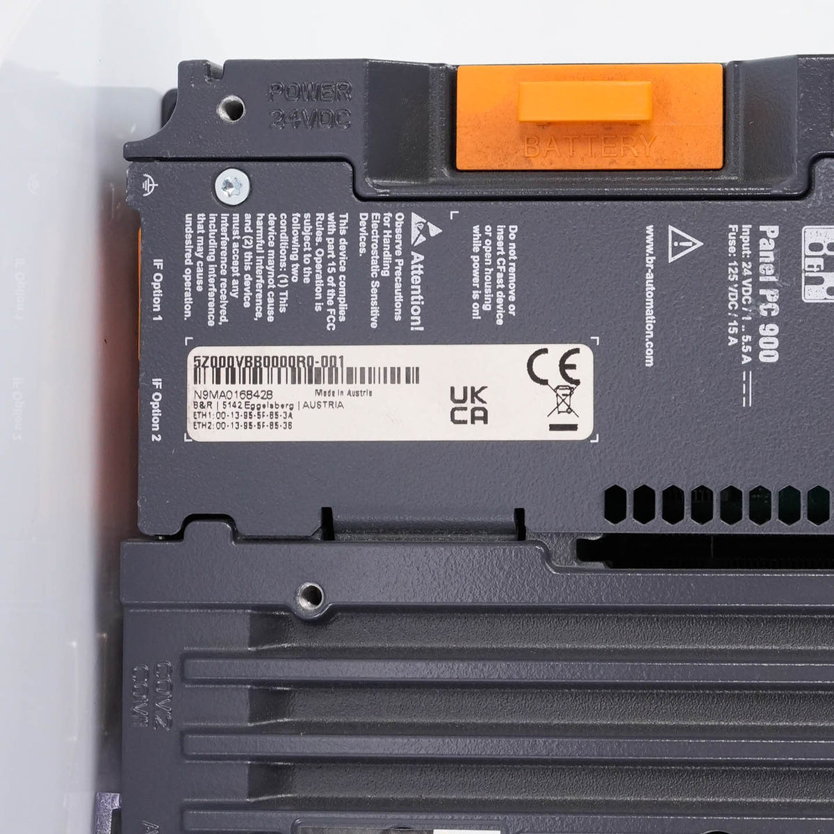 B&R 5Z000VBB0000R0-001 / 5PC901.TS17-03 Rev D5 Industrial PC for Panel PC 900