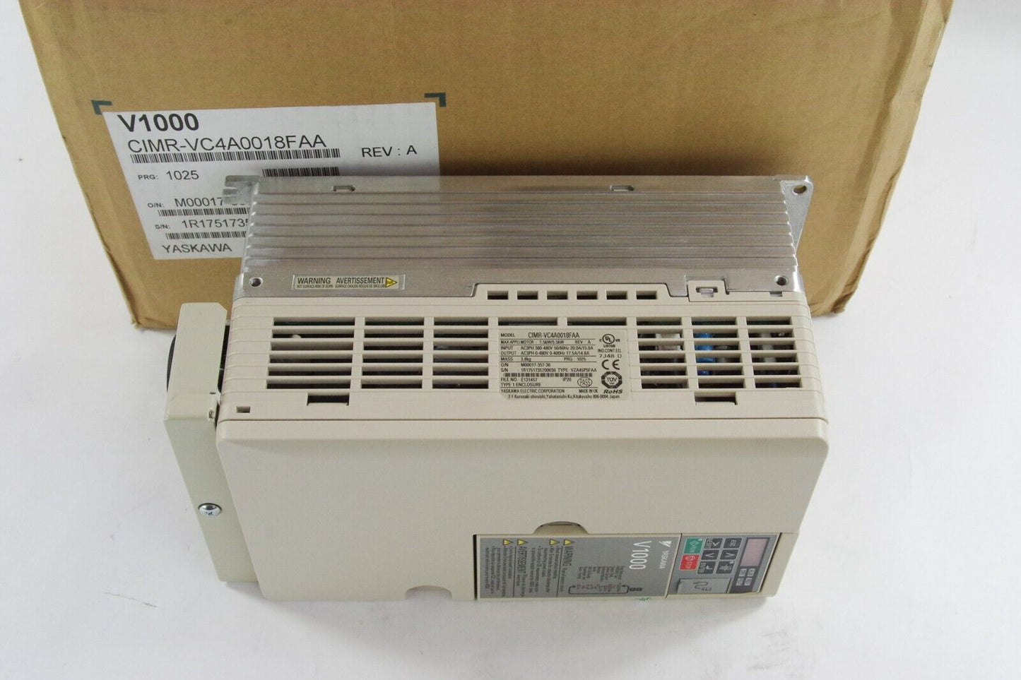 Yaskawa V1000 CIMR-VC4A0018FAA AC Drive REV. A