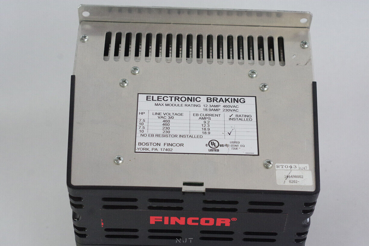 Fincor Electronic Braking Module 7.5-10HP RT043 12.3-18.9AMP