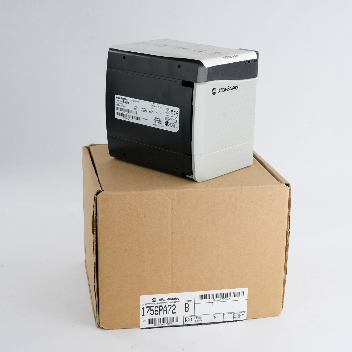 Allen Bradley 1756-PA72/B CAT. REV. K01 Controllogix Power Supply 1756PA72/B