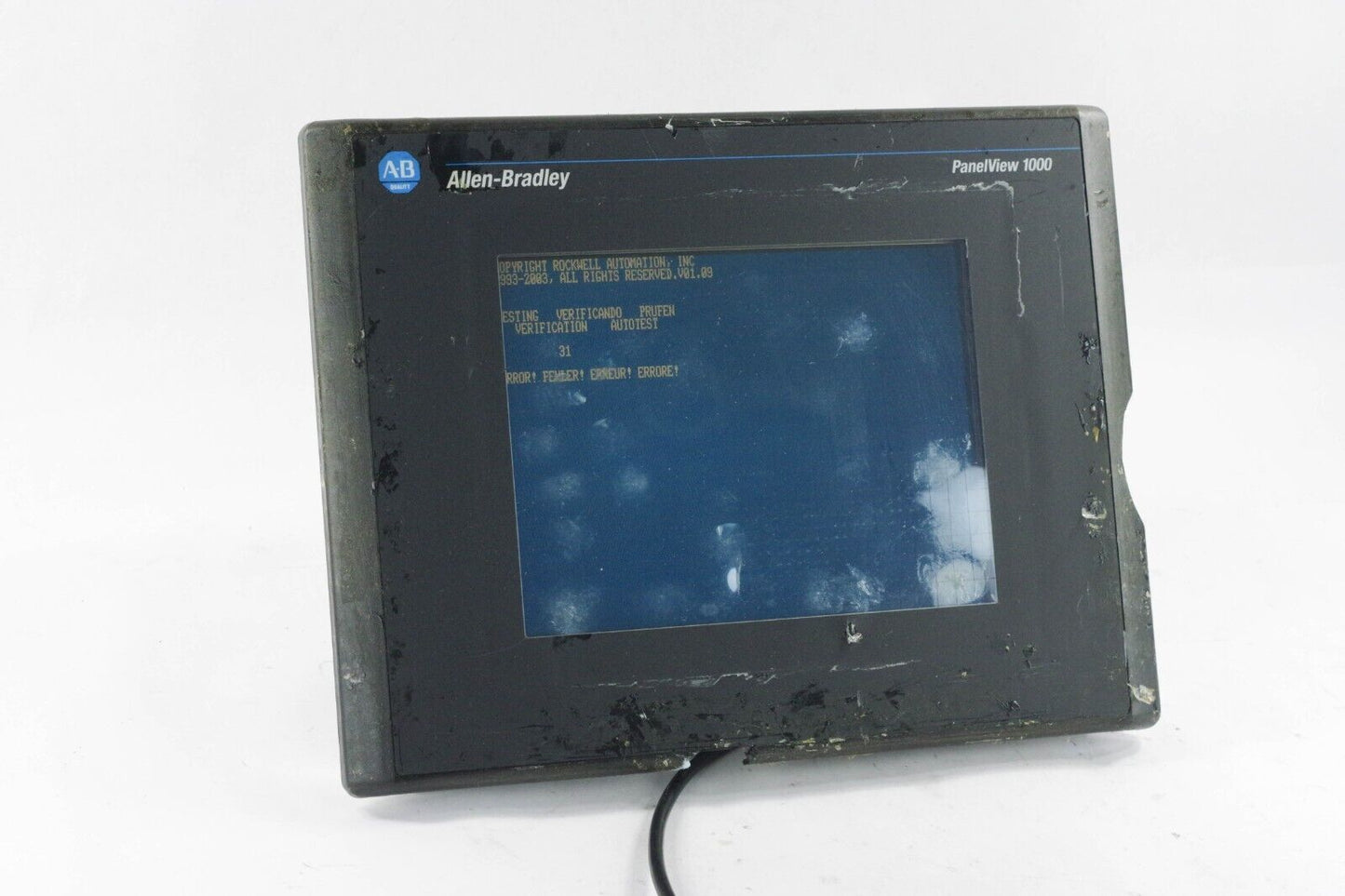 Allen-Bradley PanelView 1000 2711-T10C15 Ser E - Damaged + Startup Error