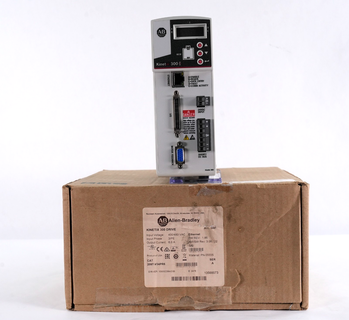 Allen Bradley 2097-V34PR6 /A Kinetix 300 Servo Drive 2097V34PR6 NOS Installed