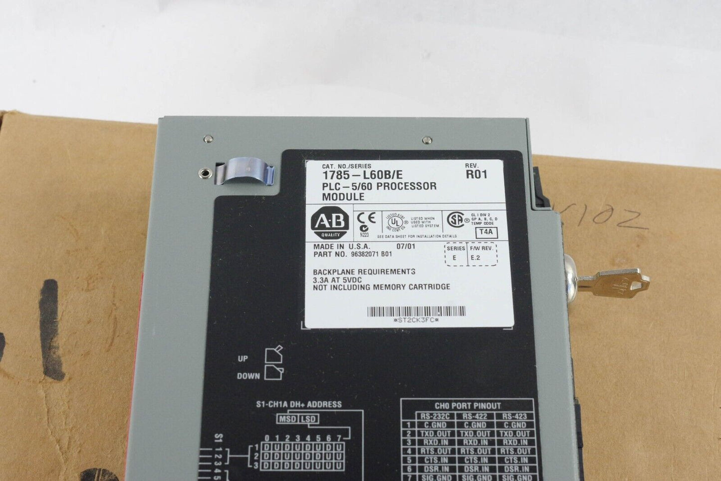 Allen Bradley 1785-L60B PLC5 Processor Module Ser E / 1785-L60B/E Rev R01