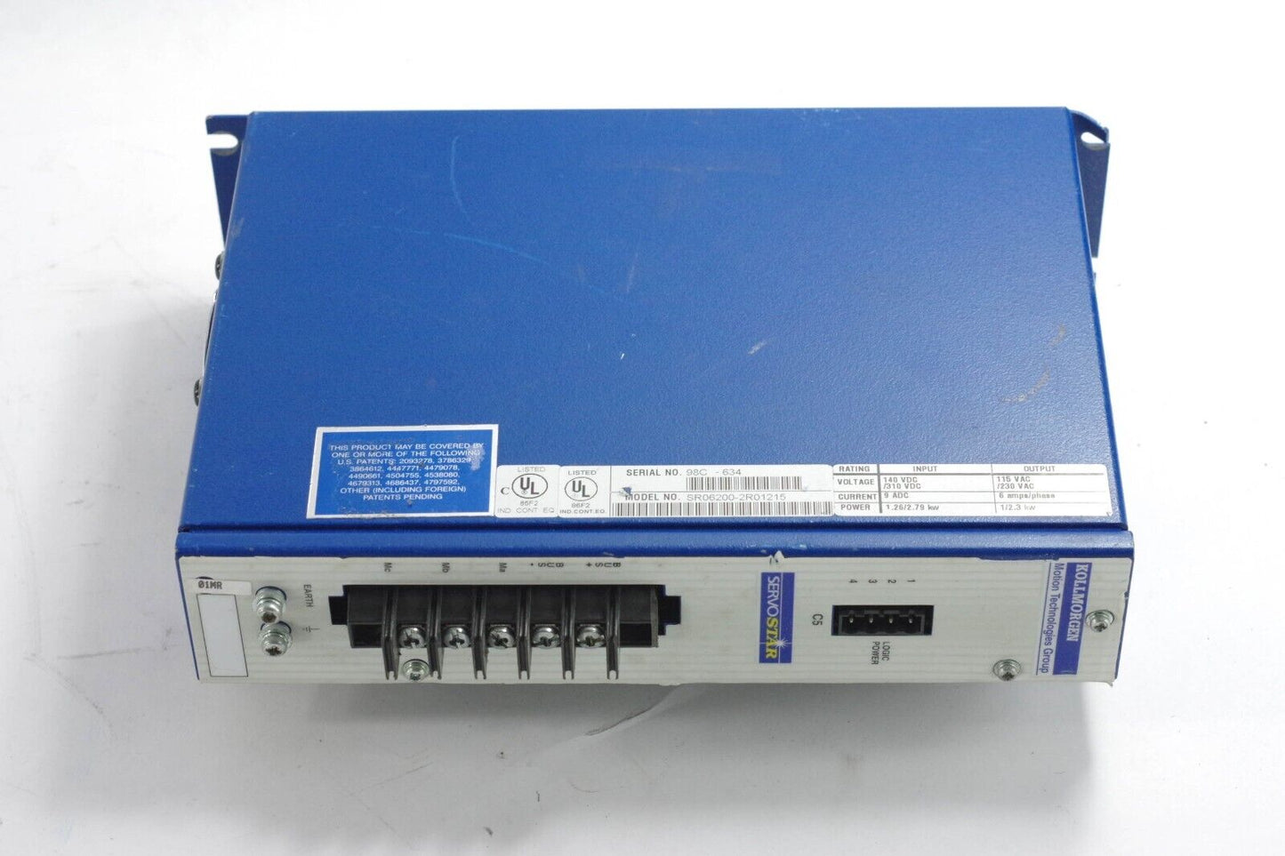 KOLLMORGEN SR06200-2R01215 SERVOSTAR SERVO DRIVE - For Parts/Repair