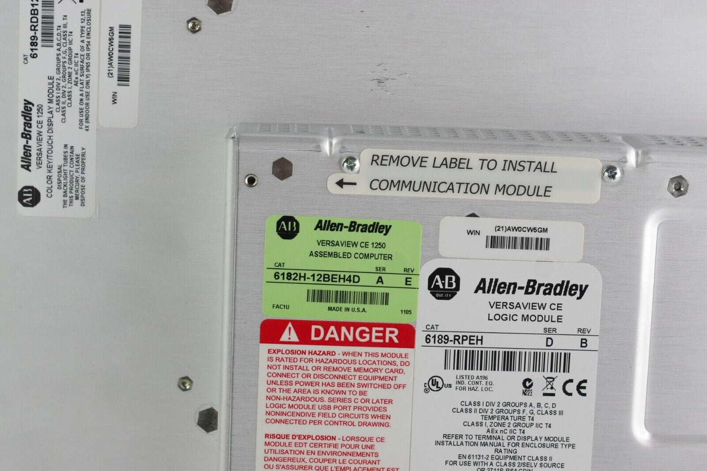 Allen Bradley 6182H-12BEH4D Ser A Rev E Versaview 1250 Computer / 6189-RPEH D