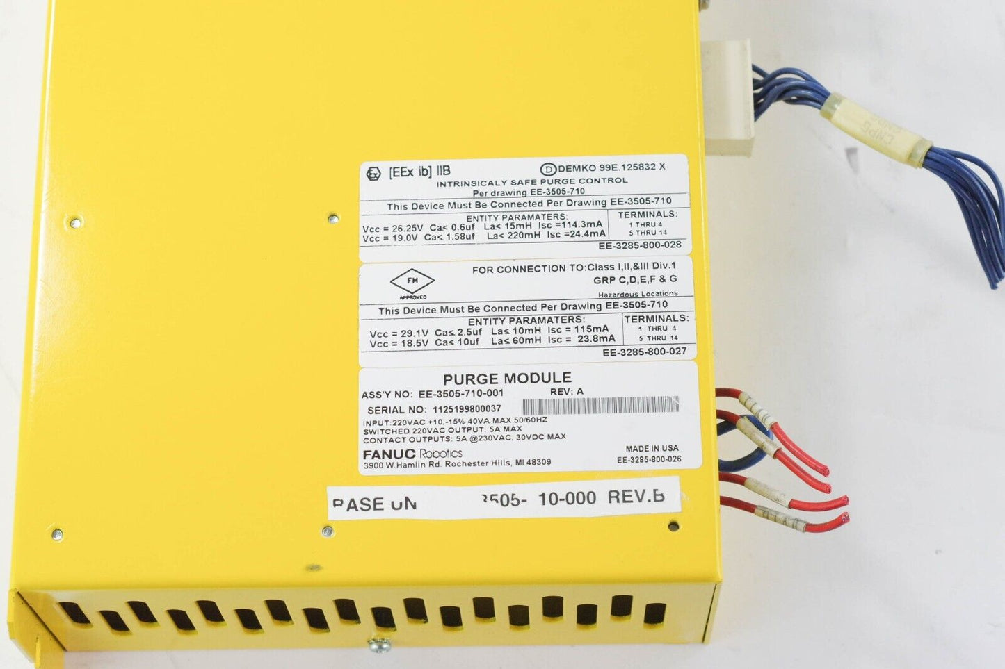 Fanuc Purge Module EE-3505-710-001 Rev A