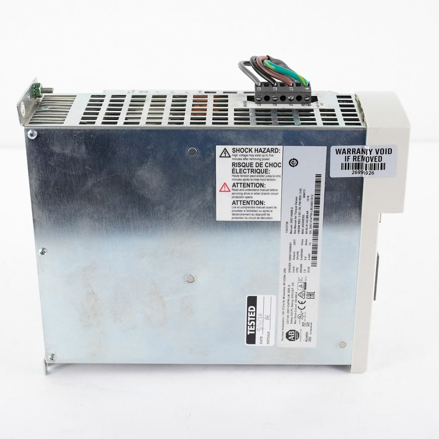 Allen Bradley 2097-V34PR6-LM /A Kinetix 350 Servo Drive 2097V34PR6LM + 2097-F2