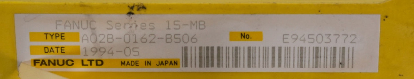 Fanuc A02B-0162-B506 Slot Chassis Series 15-MB 1994 A02B0162B506