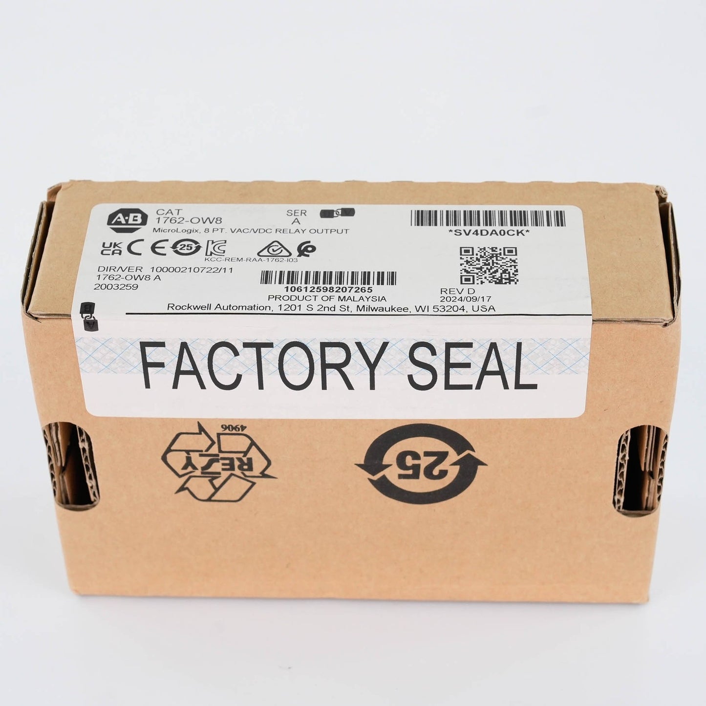 Allen Bradley 1762-OW8 MicroLogix 8 Point Relay Output Module 1762OW8 5-265 VAC