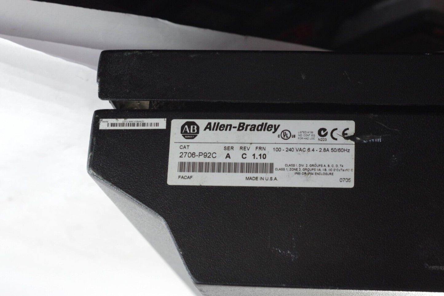 Allen Bradley 2706-P92C Ser A REV C InView Message Display + Warranty