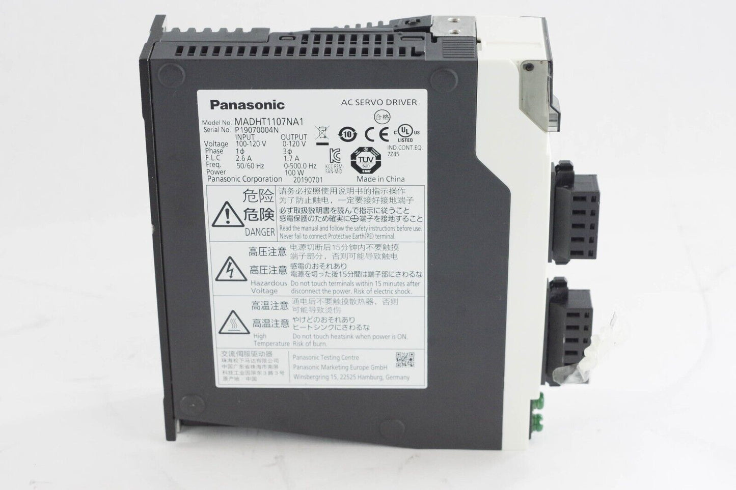 Panasonic MATSUSHITA ELECTRIC MADHT1107NA1 AC SERVO DRIVER - No Box