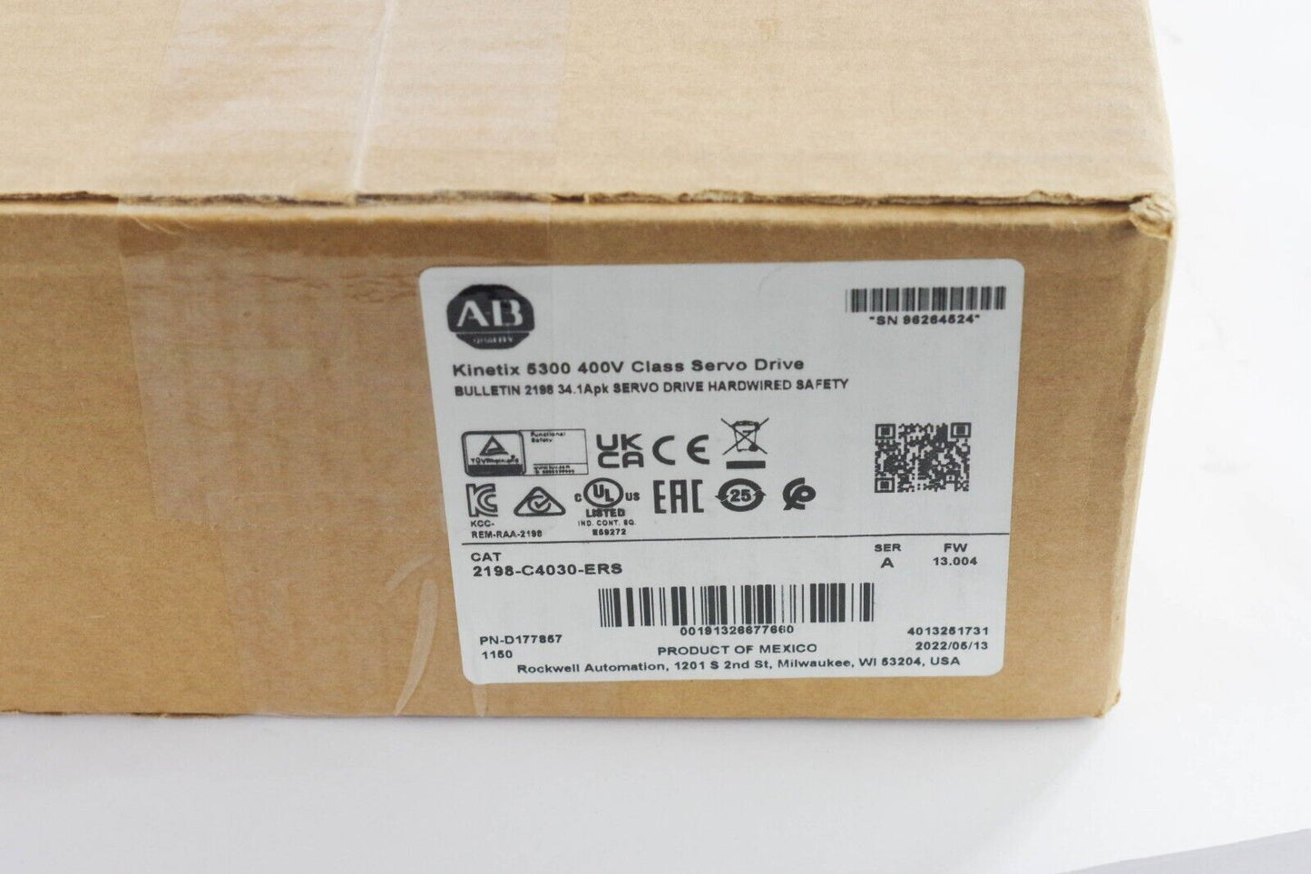 2022 Allen Bradley 2198-C4030-ERS /A Kinetix 5300 400V Servo Drive - New Surplus