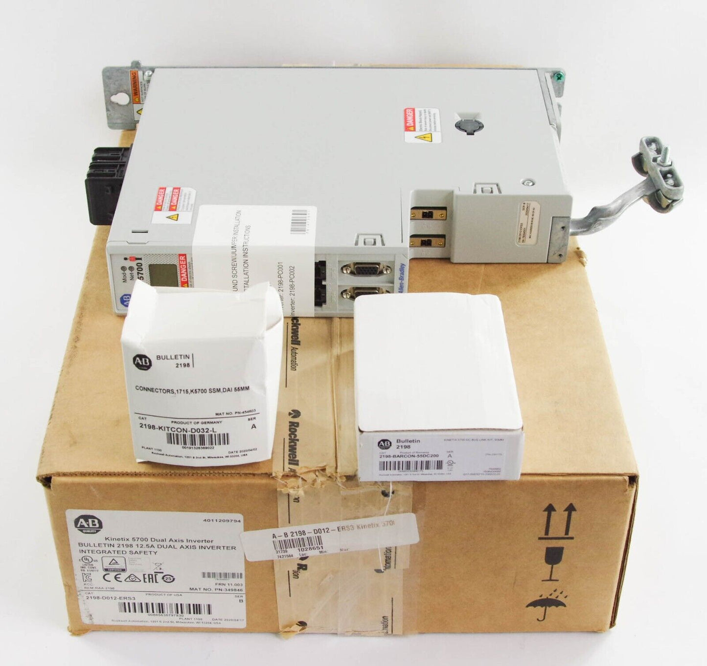 2022 Allen Bradley 2198-D012-ERS3 /B Kinetix 5700 3.2kW Dual-Axis Inverter -Open