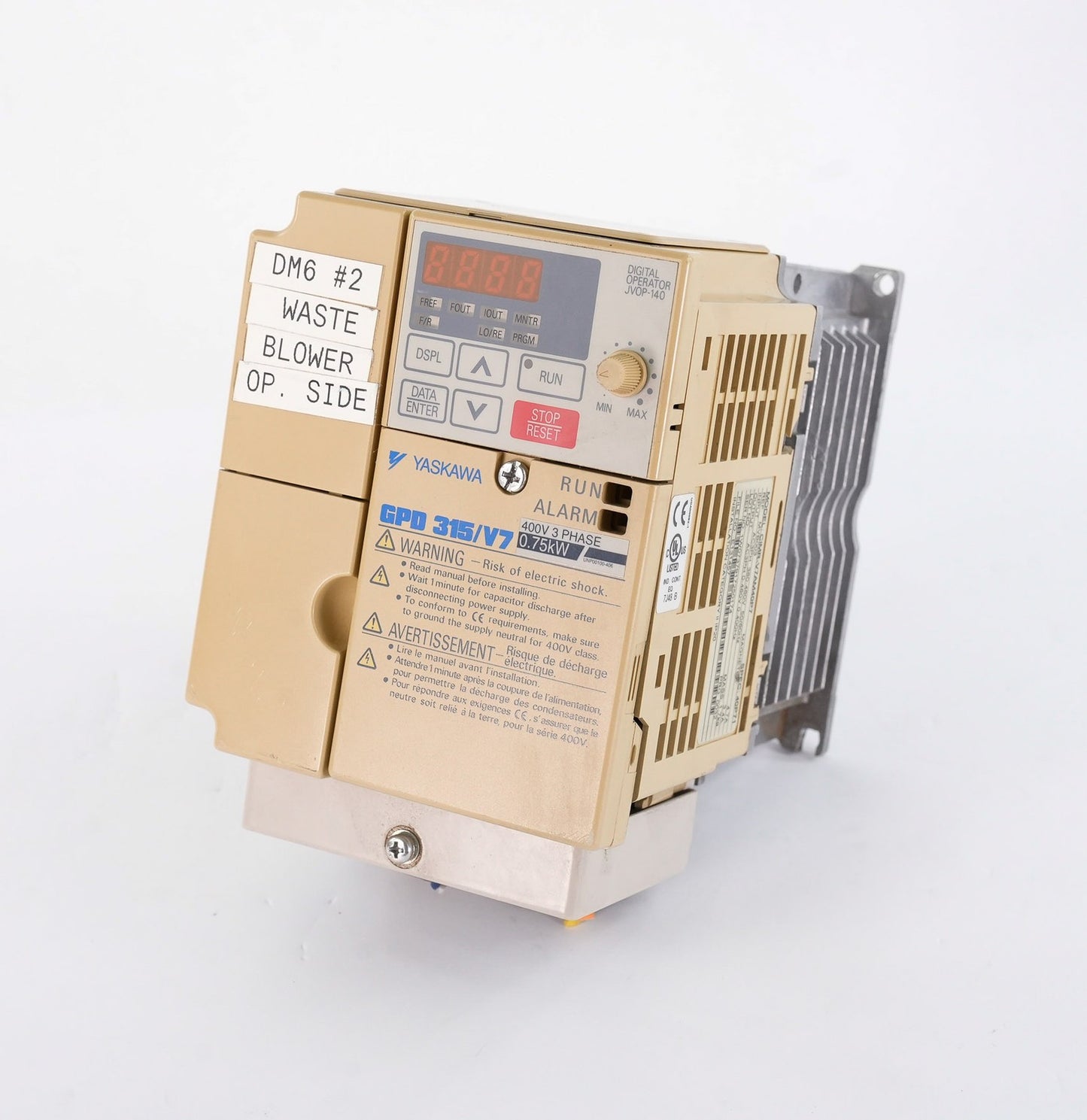 Yaskawa CIMR-V7AM40P7 AC Drive 460V 3-Phase 4.7A 50/60Hz CIMRV7AM40P7