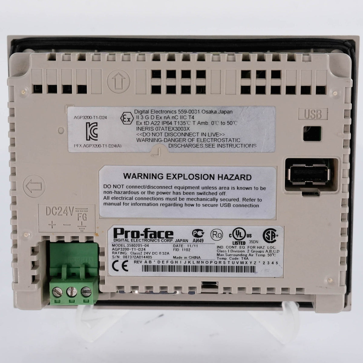 Pro-face 3580205-04 GP3000 Series HMI Touch Screen Panel 358020504 24VDC 30W 1.2