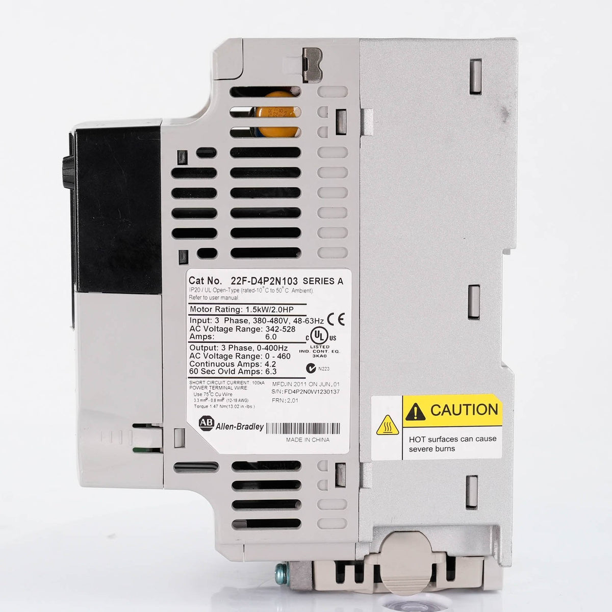 Allen Bradley 22F-D4PN103 PowerFlex 4M AC Drive 480V 3PH 1.5kW 2HP