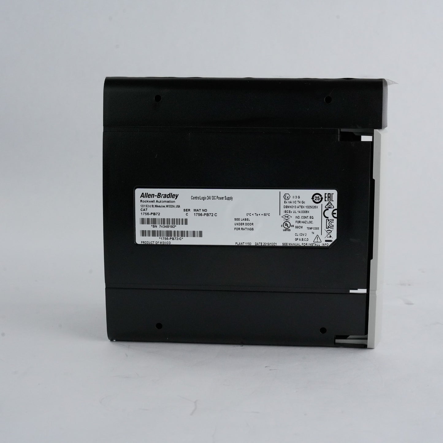 Allen Bradley 1756-PB72 /C ControlLogix 24VDC Power Supply - Open Box