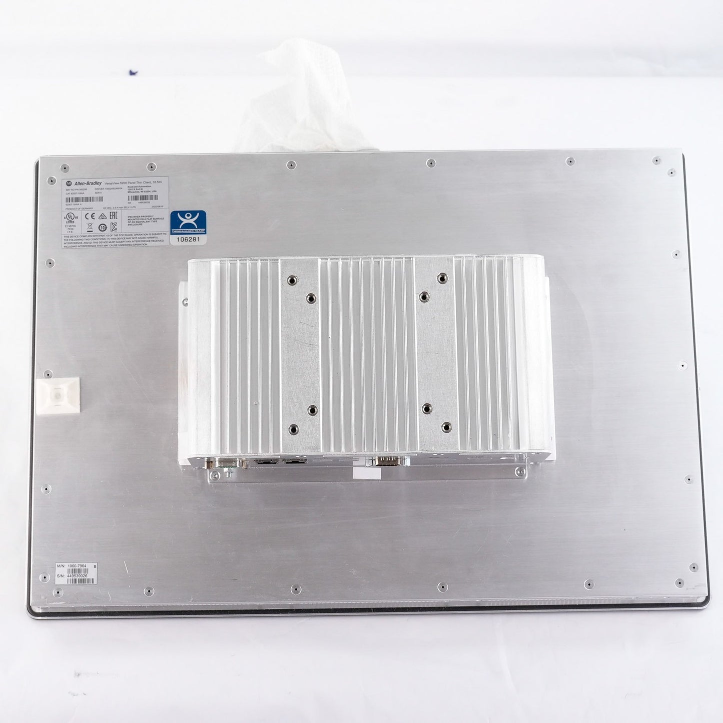 Allen Bradley 6200T-19WA /A VersaView 5200 Panel Thin Client 18.5" 6200T19WA