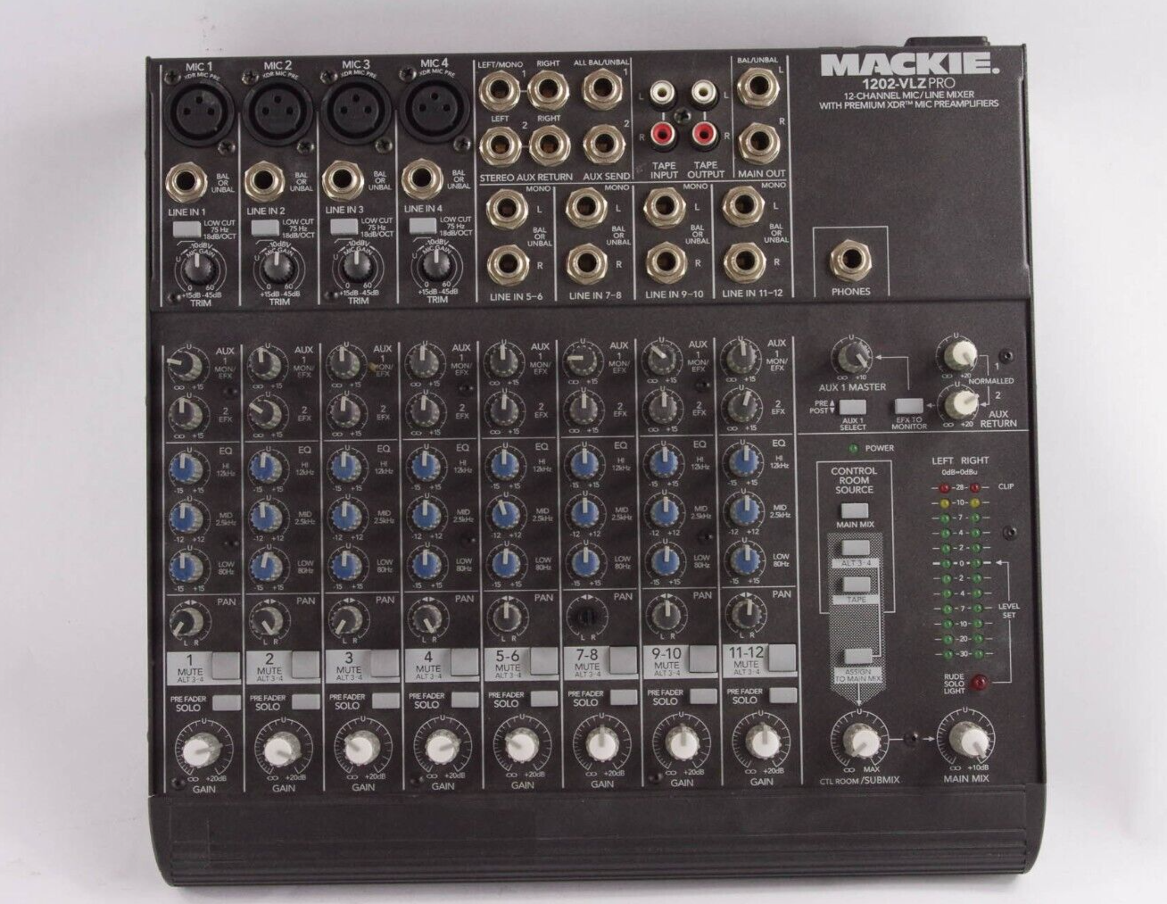 Mackie 1202 VLZ Pro 1202VLZ 12-CHANNEL MIC/LINE MIXER PREMIUM XDR PREAMPLFIERS