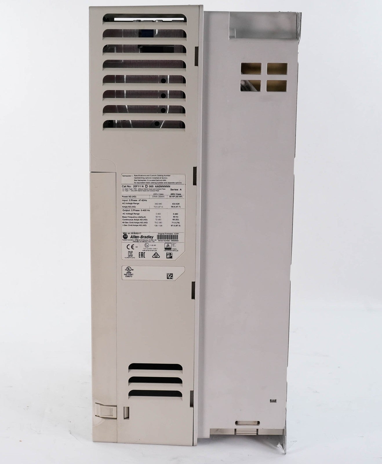 Allen Bradley 20F11ND065AA0NNNNN Ser A PowerFlex 753 AC Drive 480V 65A 50HP