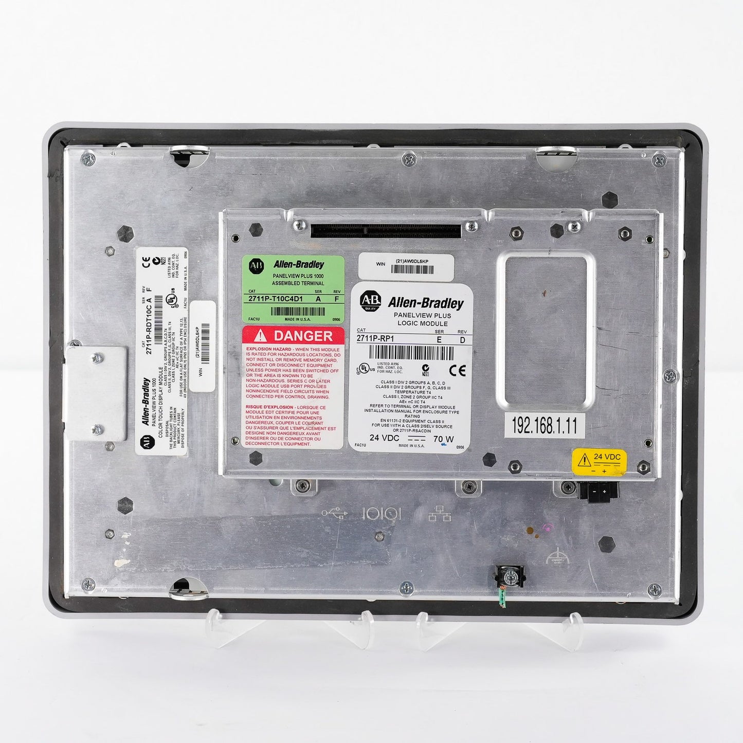 Allen Bradley 2711P-T10C4D1 /A PanelView 1000 Assembled Terminal + RP1/E Logic