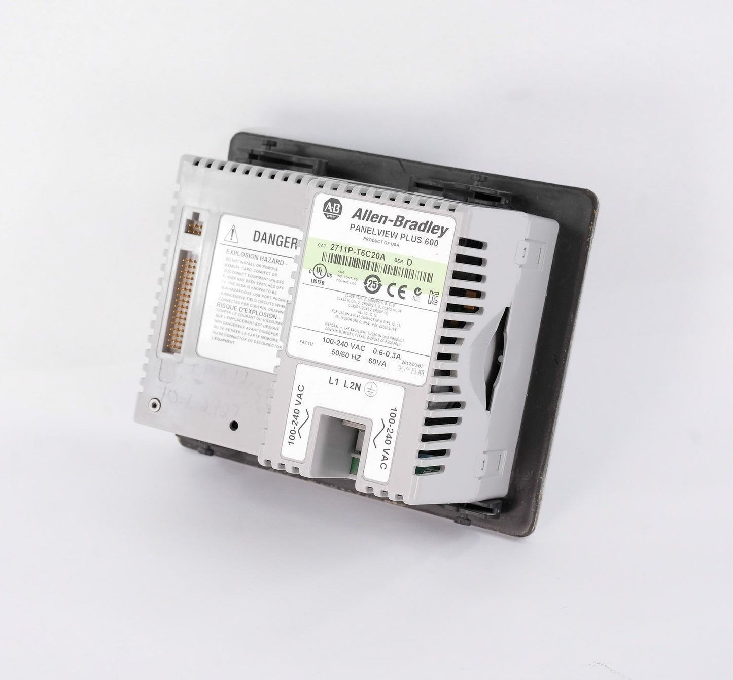 Allen Bradley 2711P-T6C20A /D PanelView Plus 600 HMI 120VAC
