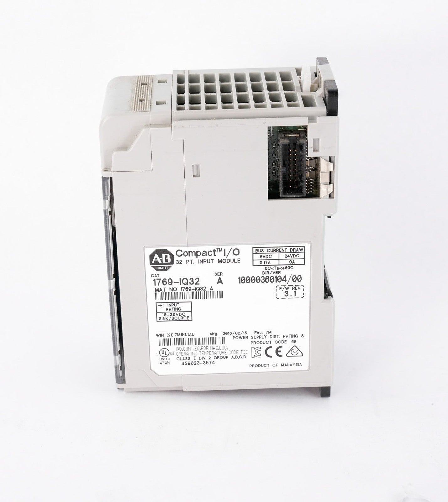 Allen Bradley 1769-IQ32 /A CompactLogix 32-Point Input Module 1769IQ32