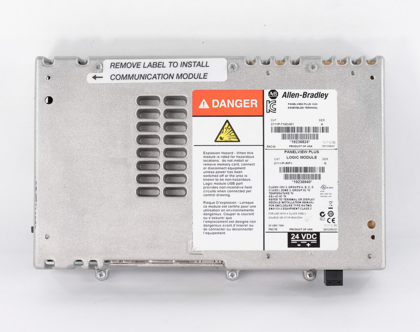 Allen Bradley 2711P-RP1 /G PanelView Plus Logic Module 2711PRP1 Series G