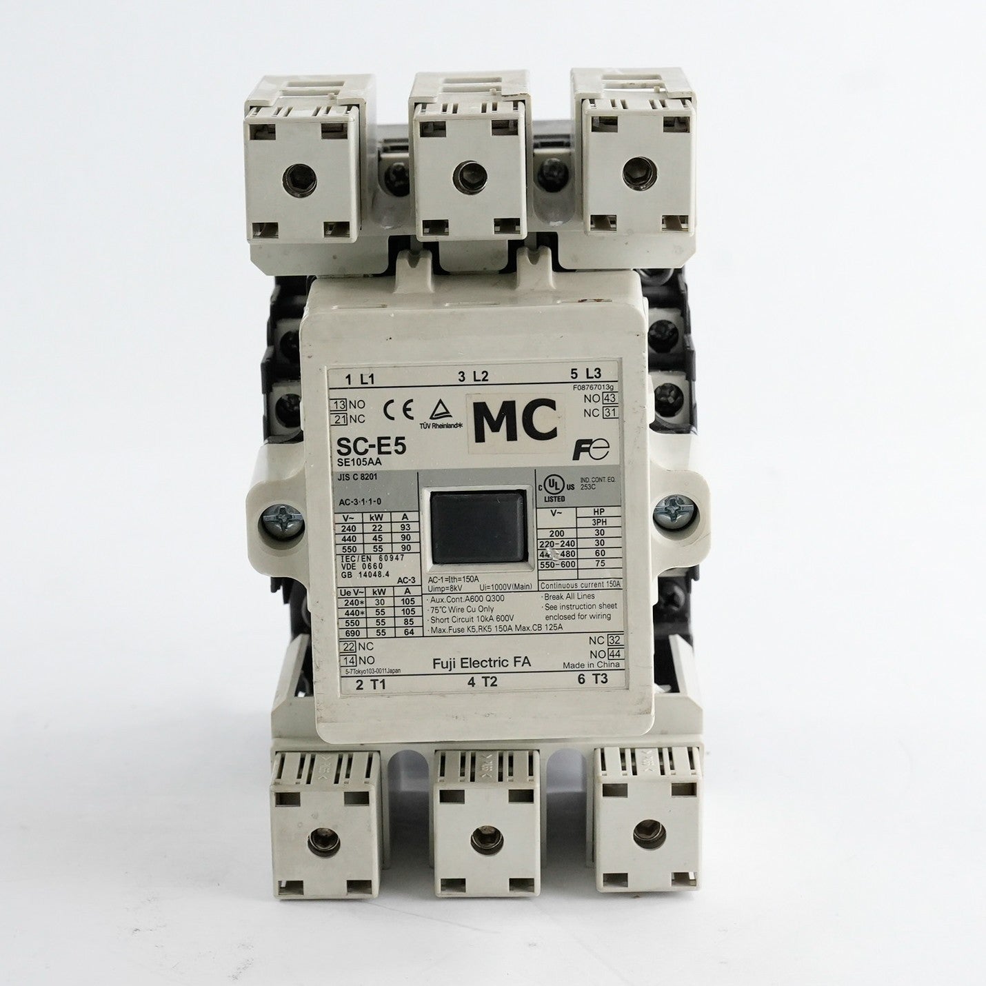 Fuji Electric SC-E5 SE105AA Starter Coil JIS C 8201 SCE5SE105AA