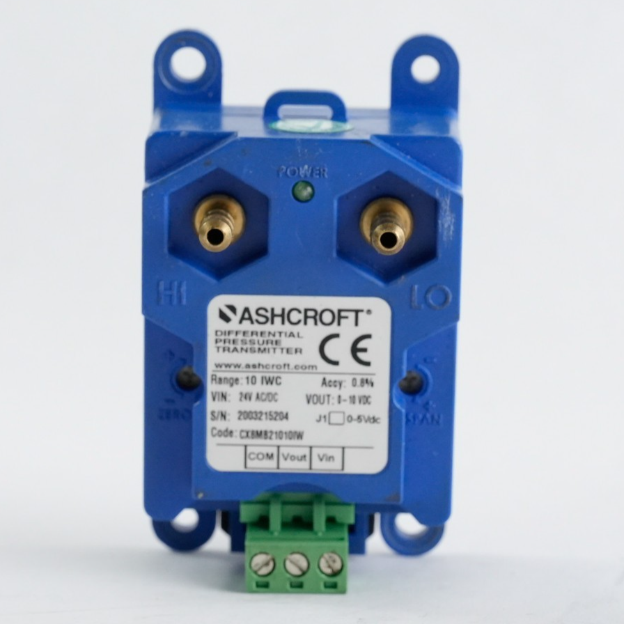 Ashcroft CX8MB21010IW Differential Pressure Transmitter 10IWC 24V AC/DC
