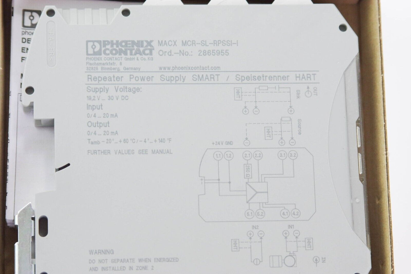 Phoenix Contact MACX MCR-SL-RPSSI-I / MCRSLRPSSII Repeater Power supply 2865955