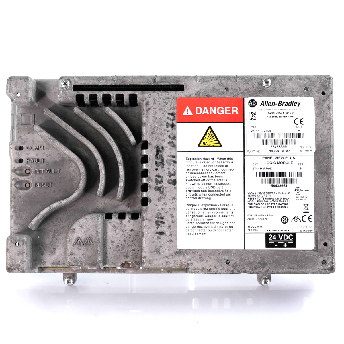 Allen Bradley 2711P-RP9D Ser B PanelView Plus 6 Logic Module 24VDC